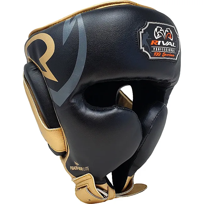 Боксерский шлем RIVAL RHG100 Professional Black Gold