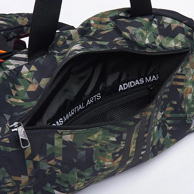 Сумка з помаранчевим логотипом Adidas Boxing (зелений камуфляж, ADIACC053B)