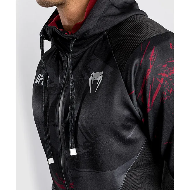 Толстовка VENUM UFC Authentic Fight Week Men's 2.0 Zipped Black Red