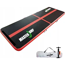 Мат гімнастичний надувний MASTER B860, 300 x 100 x 10 см, чорно-червоний