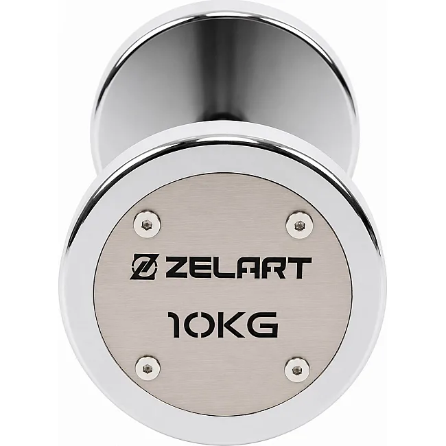 Гантель професійна сталева хромована ZELART TA-7048-10 (Хром)