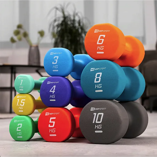 Гантели неопреновые Hop-Sport HS-V010DR 2 x 1 кг бирюзовые