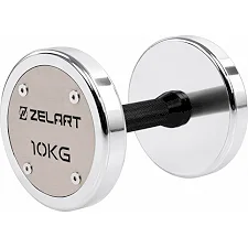 Гантель профессиональная стальная хромированная ZELART TA-7048-10 (Хром)