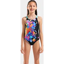 Купальник для девочек Arena PAINTING SWIMSUIT V BACK черный (для детей)