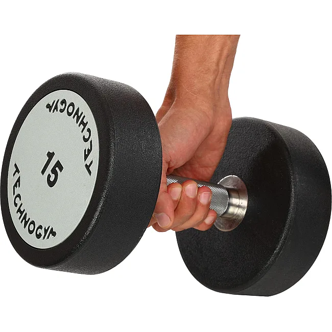 Распродажа! Гантель профессиональная с полиуретановым покрытием TECHNOGYM TG-1834-15 1шт 15кг