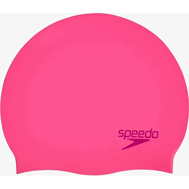 Детская плавательная шапка Speedo PLAIN MOUD SILC CAP JF/JM/JU розовый OSFM