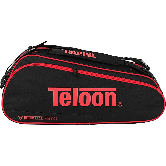 Теннисная сумка на 6 ракеток TELOON TS18001 74x24x33см (Черный-оранжевый)