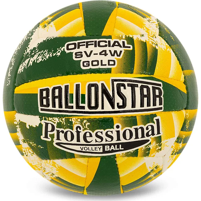 Волейбольный мяч
 BALLONSTAR SV-4W GOLD VB-5215 №5 PU (Зеленый-желтый)