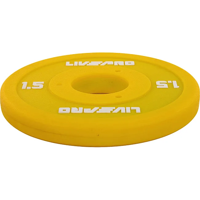 Диск для штанги полиуретановый
 LiveUp LP8028-1_5 ø50мм 1,5кг