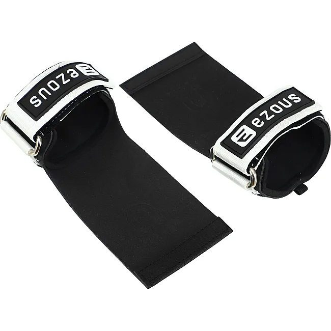 Накладки для подтягивания и тяги HAND GRIPS STRONG FRICTION EZOUS D-12 2шт (Черный-белый)