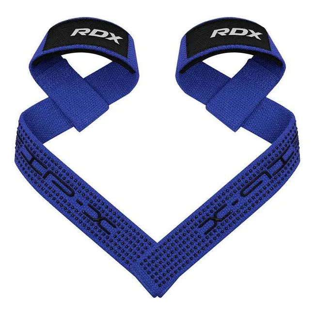 Лямки для тяги RDX S4 Gym Cotton Gel Straps Blue Plus