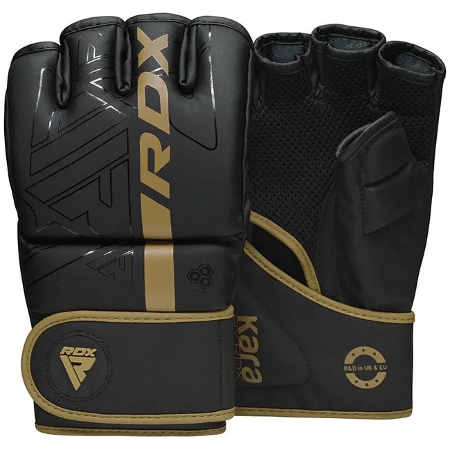 Перчатки для ММА RDX F6 KARA Matte Golden