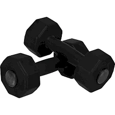 Гантели для фитнеса пластиковые Champion TA-9820-2 2шт 2кг (Черный)