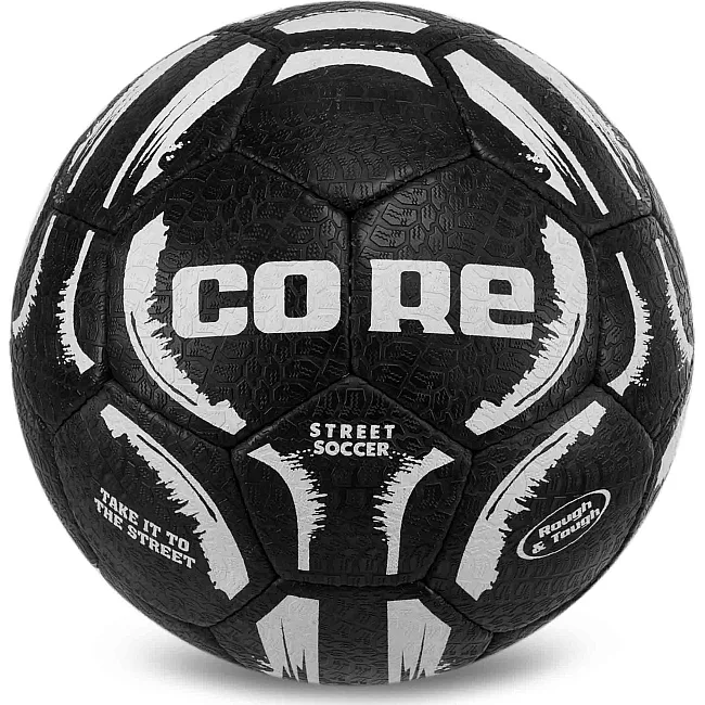 Футбольний м'яч для вулиці CORE STREET SOCCER №5 FB-7943 (Чорний-білий)