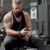 Лямки для тяги RDX S4 Gym Cotton Gel Straps Blue Plus