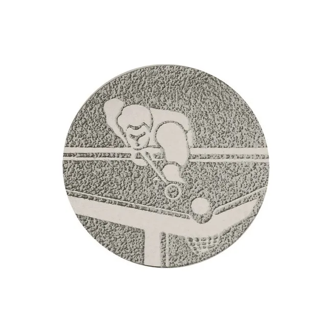 Жетон-наклейка на медаль на кубок ø25мм SP-SPORT Більярд 25-0021 (Срібний)