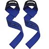 Лямки для тяги RDX S4 Gym Cotton Gel Straps Blue Plus