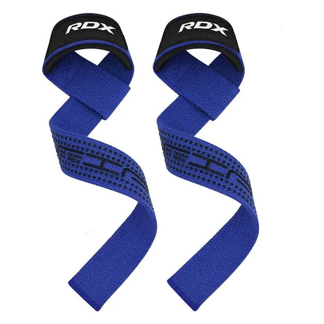 Лямки для тяги RDX S4 Gym Cotton Gel Straps Blue Plus