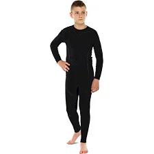 Дитяча термобілизна (футболка + штани) для спорту ZELART CO-7307-7308 11-14 років, 146-164 см (Чорний-сірий)