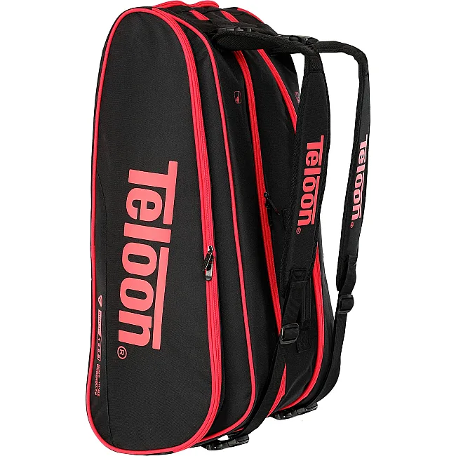 Теннисная сумка на 6 ракеток TELOON TS18001 74x24x33см (Черный-оранжевый)