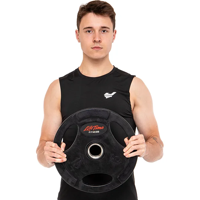 Блин для штанги обрезиненный
 LIFE FITNESS SC-80154B-15 51мм 15кг