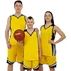 Баскетбольная форма майка и шорты LIDONG L044 3XS-6XL (Желтый-черный)