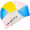 Шапочка для бассейна
 силиконовая для взрослых YINGFA CAMOUFLAGE C0065 (Синий-малиновый)