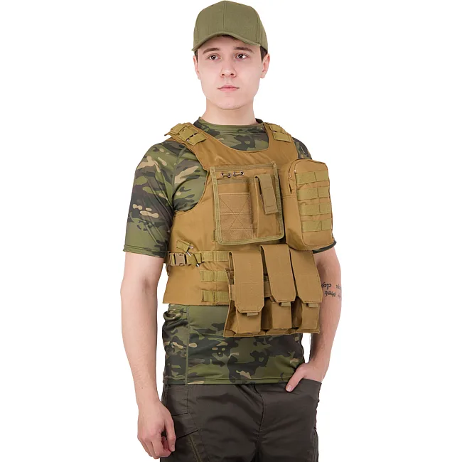 Разгрузочный жилет на 4 кармана MILITARY RANGERS ZK-5516 (Хаки)