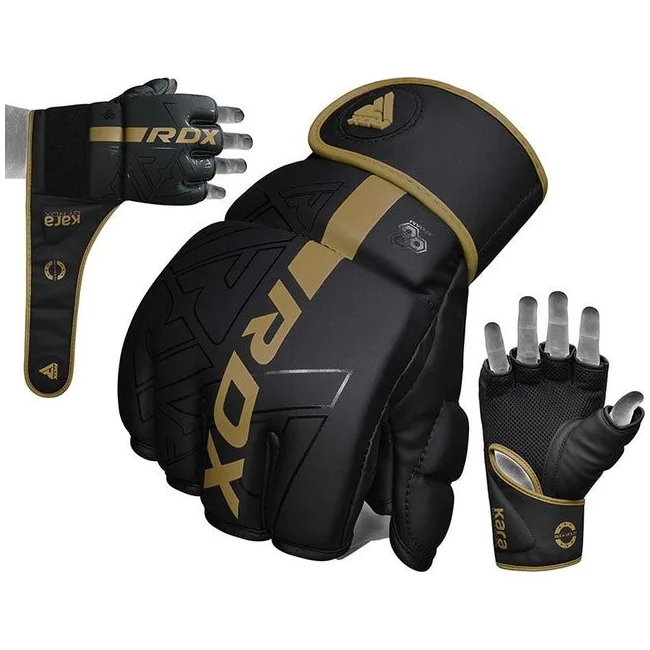 Перчатки для ММА RDX F6 KARA Matte Golden