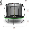 Батут OUTTEC Pumpkin с внутренней сеткой 12 футов 374 см черно-зеленый