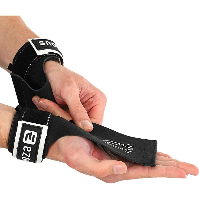 Накладки для подтягивания и тяги HAND GRIPS STRONG FRICTION EZOUS D-12 2шт (Черный-белый)