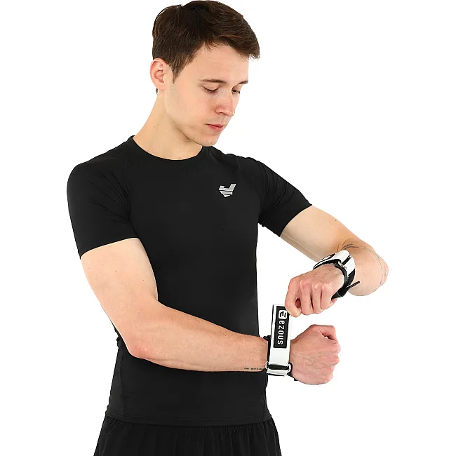 Накладки для подтягивания и тяги HAND GRIPS STRONG FRICTION EZOUS D-12 2шт (Черный-белый)