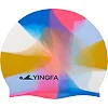 Шапочка для бассейна
 силиконовая для взрослых YINGFA CAMOUFLAGE C0065 (Синий-малиновый)