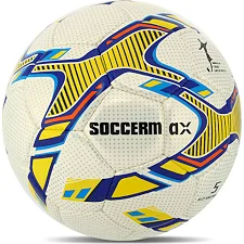 Футбольный мяч SOCCERMAX FB-8065 №5 PU (Белый-желтый)