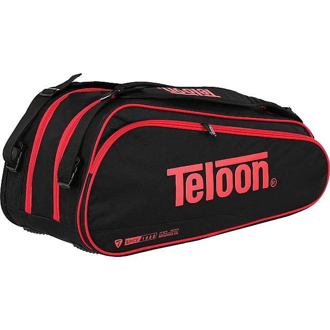 Теннисная сумка на 6 ракеток TELOON TS18001 74x24x33см (Черный-оранжевый)