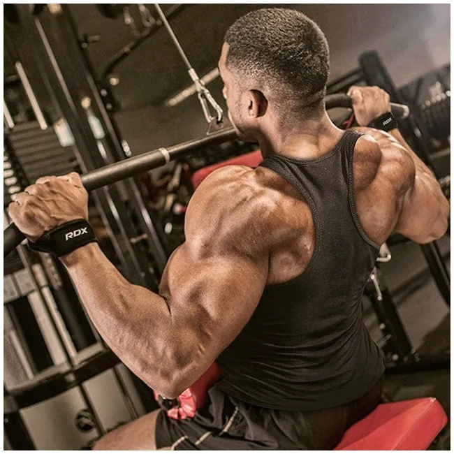 Лямки для тяги RDX S4 Gym Cotton Gel Straps Blue Plus