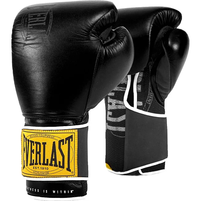 Боксерские перчатки Everlast 1910 CLASSIC TRAINING GLOVE черный 12 унций