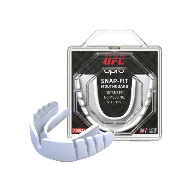 Капа для бокса OPRO Junior Snap-Fit UFC Hologram White (art.002263002)