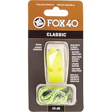 Свисток спортивный судейский пластиковый со шнурком CLASSIC FOX40-CLASSIC (Салатовый)