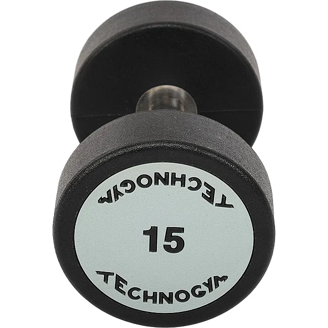 Распродажа! Гантель профессиональная с полиуретановым покрытием TECHNOGYM TG-1834-15 1шт 15кг