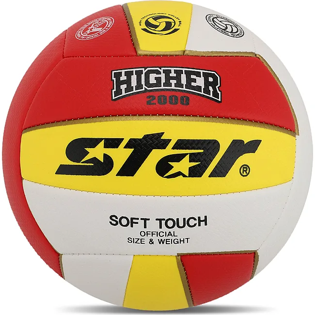 Волейбольный мяч
 STAR HIGHER 2000 VB805 №5 PU
-красный (Белый-желтый)