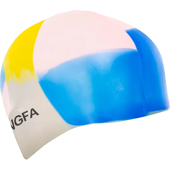 Шапочка для бассейна
 силиконовая для взрослых YINGFA CAMOUFLAGE C0065 (Синий-малиновый)