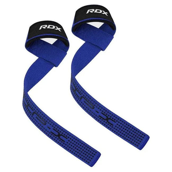 Лямки для тяги RDX S4 Gym Cotton Gel Straps Blue Plus
