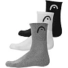 Носки Head ALL SPORTS TRAINING SHORT CREW 3P серый, белый, черный