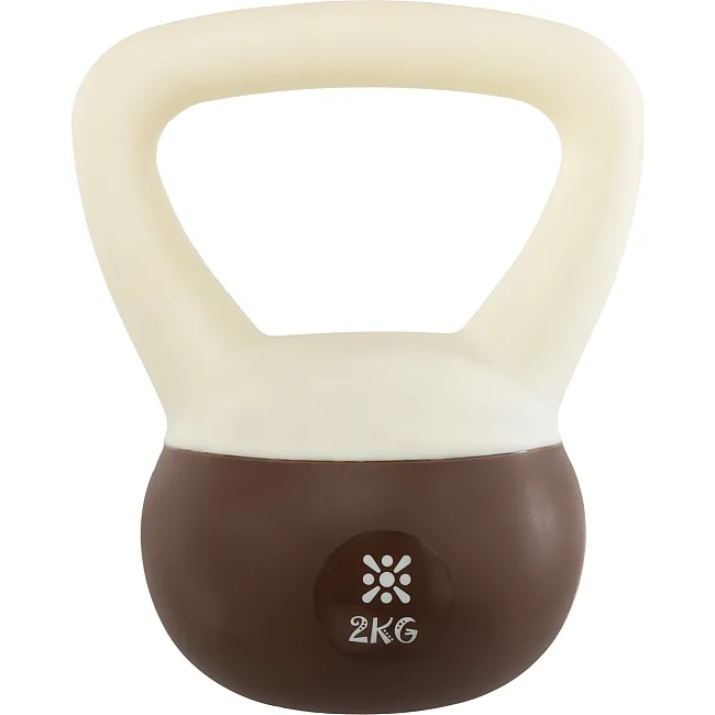 Гиря м'яка BLOOM SOFT KETTLEBELL LB7012-2 вага 2кг (Білий-коричневий)