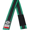 Детский пояс для кимоно БЖЖ Peresvit Green Black Stripe