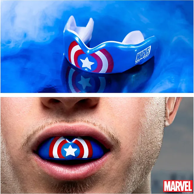 Капа для бокса SafeJawz Marvel tain America Youth