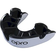 Подростковая капа для бокса Silver (белый-черный) OPRO 2223004