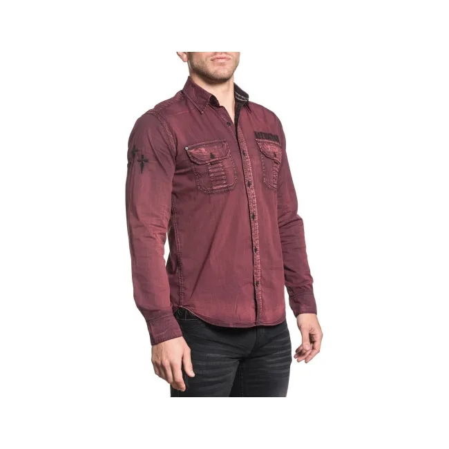 Мужская рубашка Affliction Black Premium Darken Soul