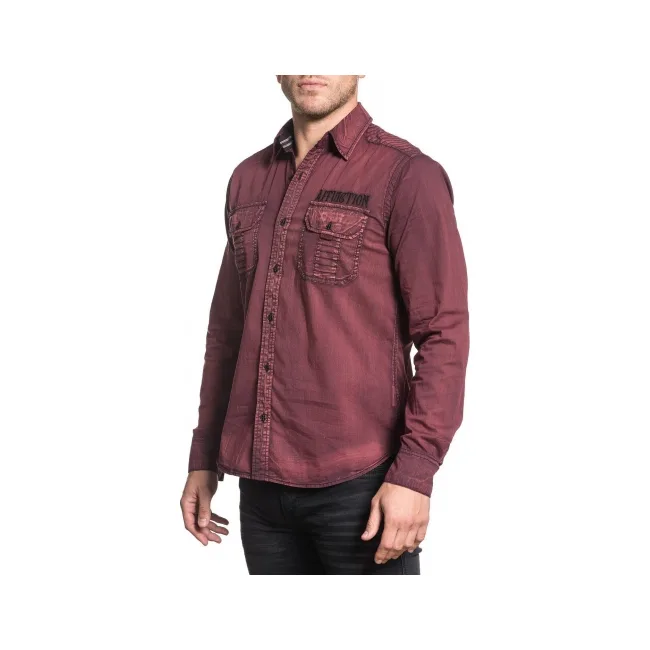 Мужская рубашка Affliction Black Premium Darken Soul